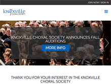 Tablet Screenshot of knoxvillechoralsociety.org
